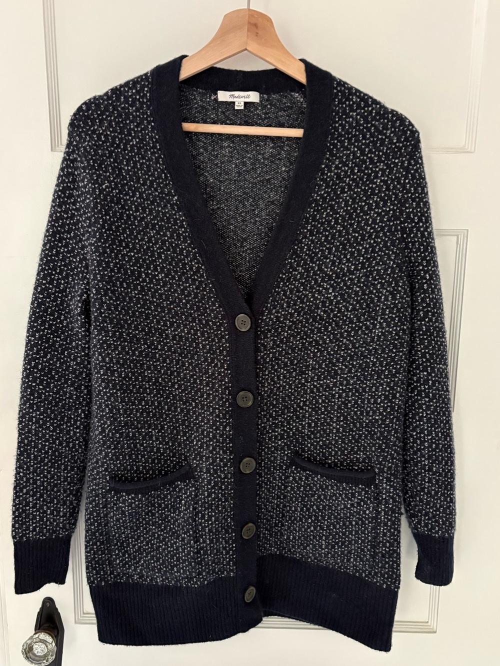 Madewell navy chunky cardigan size XS